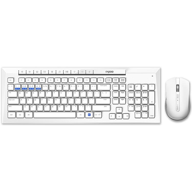 Wireless Mouse and Keyboard Set White