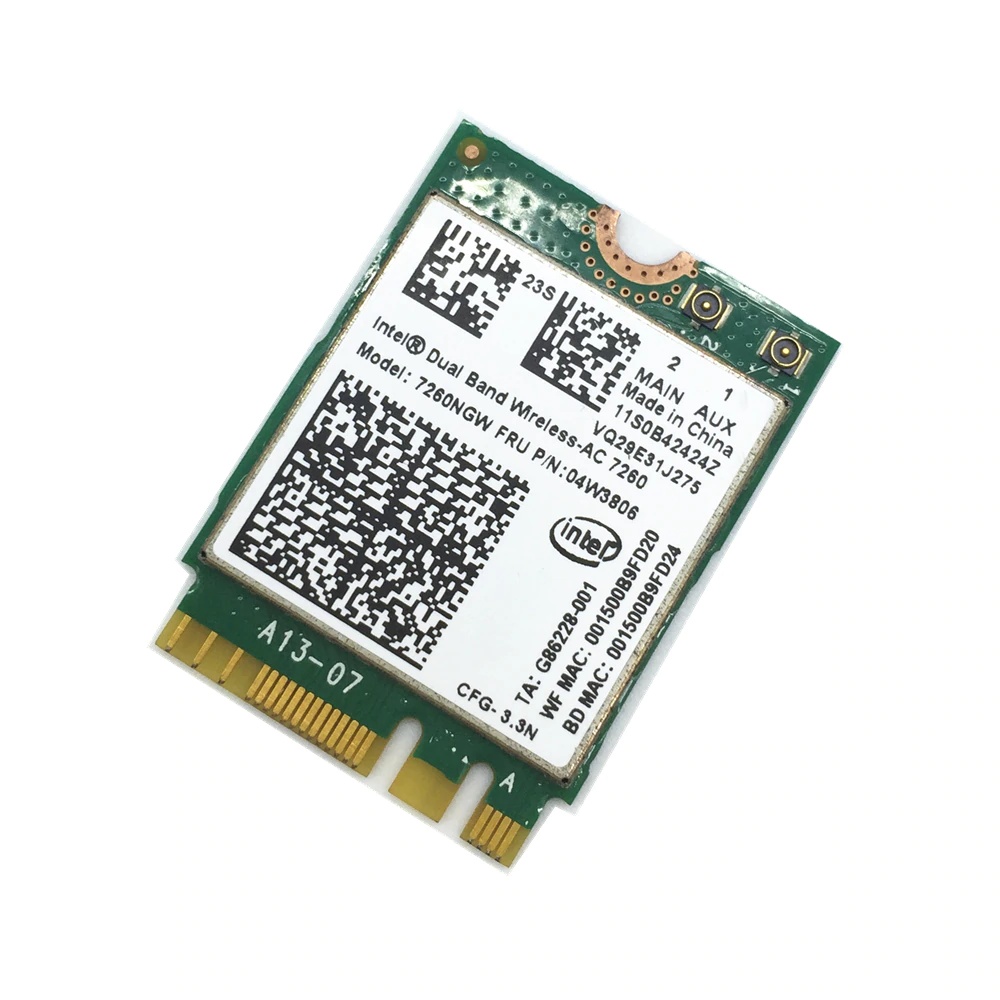 For 7260 7260NGW Dual Band 2.4/5.0 GHz 802.11ac+ Bluetooth 4.0 wireless NGFF wifi card for IBM T440 T440S X240S Yoga y50
