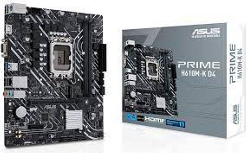 ASUS PRIME H610M-K D4 Motherboard CPU SOCKET LGA1700 Intel DDR4 1Gb Ethernet