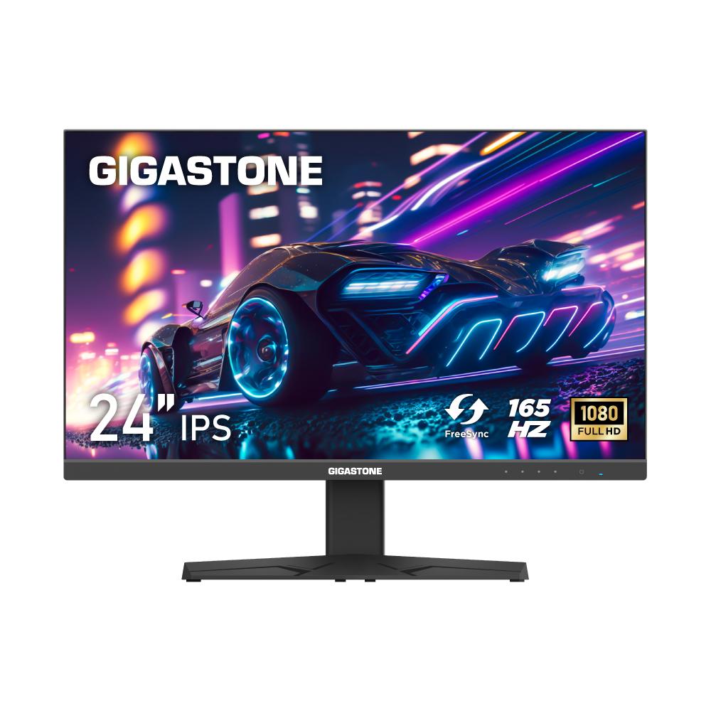 Gigastone 24″ IPS Gaming LED Backlight Monitor | 165Hz FHD 1920 x 1080 | 178° Wide View | Frameless | 5ms | Built-in Speakers | FreeSync | Eye Care Technology | Ergonomic Tilt | VESA Mount | DP, HDMI