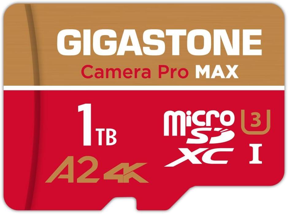 Карта памяти Gigastone 1TB Micro SD с адаптером – 4K видео для GoPro, DJI, дронов