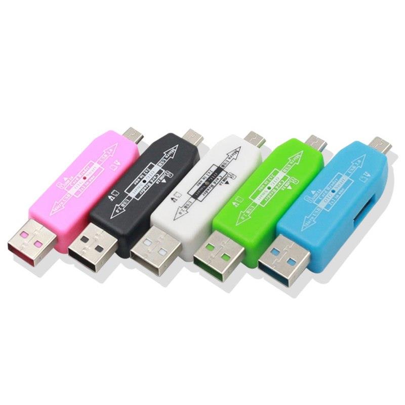 2 in 1 USB OTG Card Reader Universal Micro USB TF SD Card Reader for PC Phone