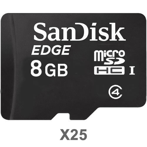 SanDisk Edge 8GB microSDHC – комплект 25 шт.