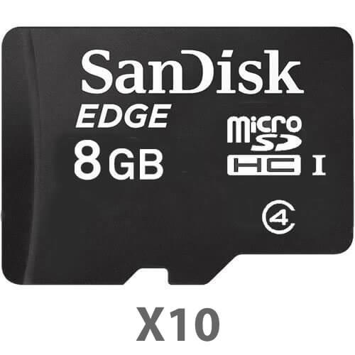 Набор Sandisk 10 шт. карт памяти microSDHC 8GB (SDSDQAB-008G)