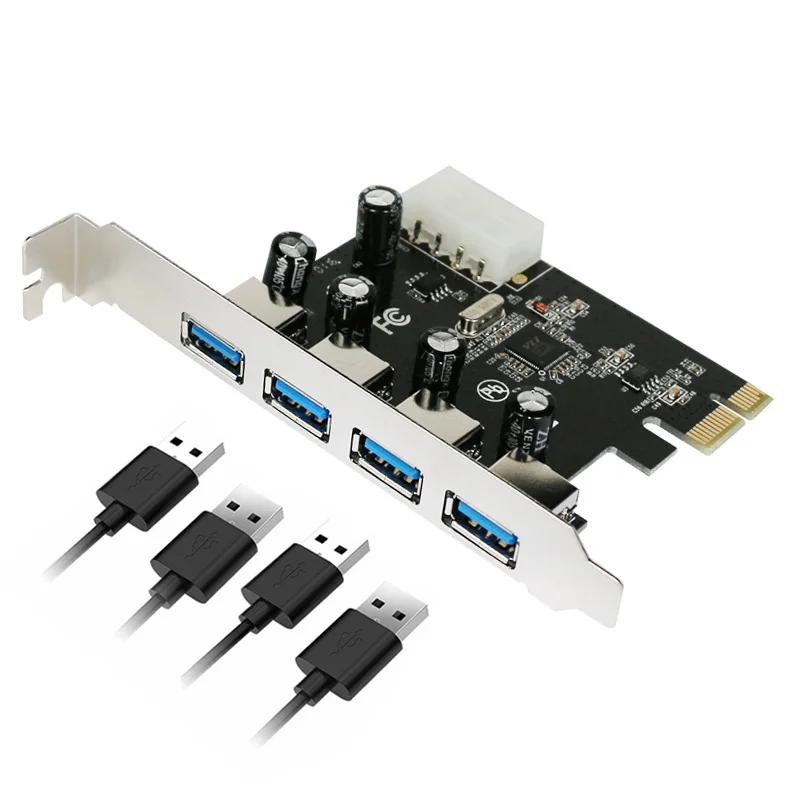 4 port USB 3.0 PCI e Expansion Card PCI express PCIe USB 3.0 hub adapter 4 port USB 3 0 PCI e PCIe express 1x USB3 Add On Cards