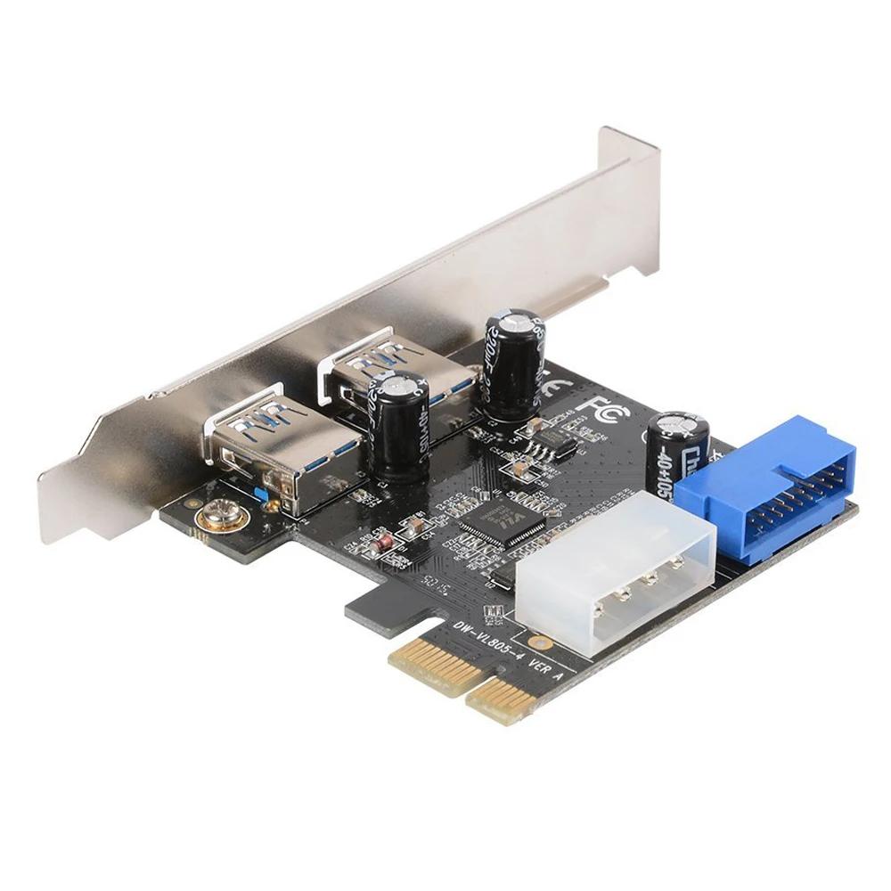 Desktop PCI-E to USB 3.0 Expansion Card With Interface USB 3.0 Dual Ports 20-pin Front Connector For Windows XP / Vista / 7 /