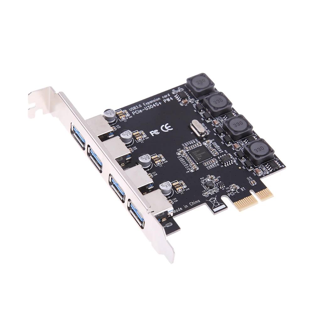 4 Port 5Gbps Superspeed USB3.0 PCI-E PCI-Express Controller Card Adapter