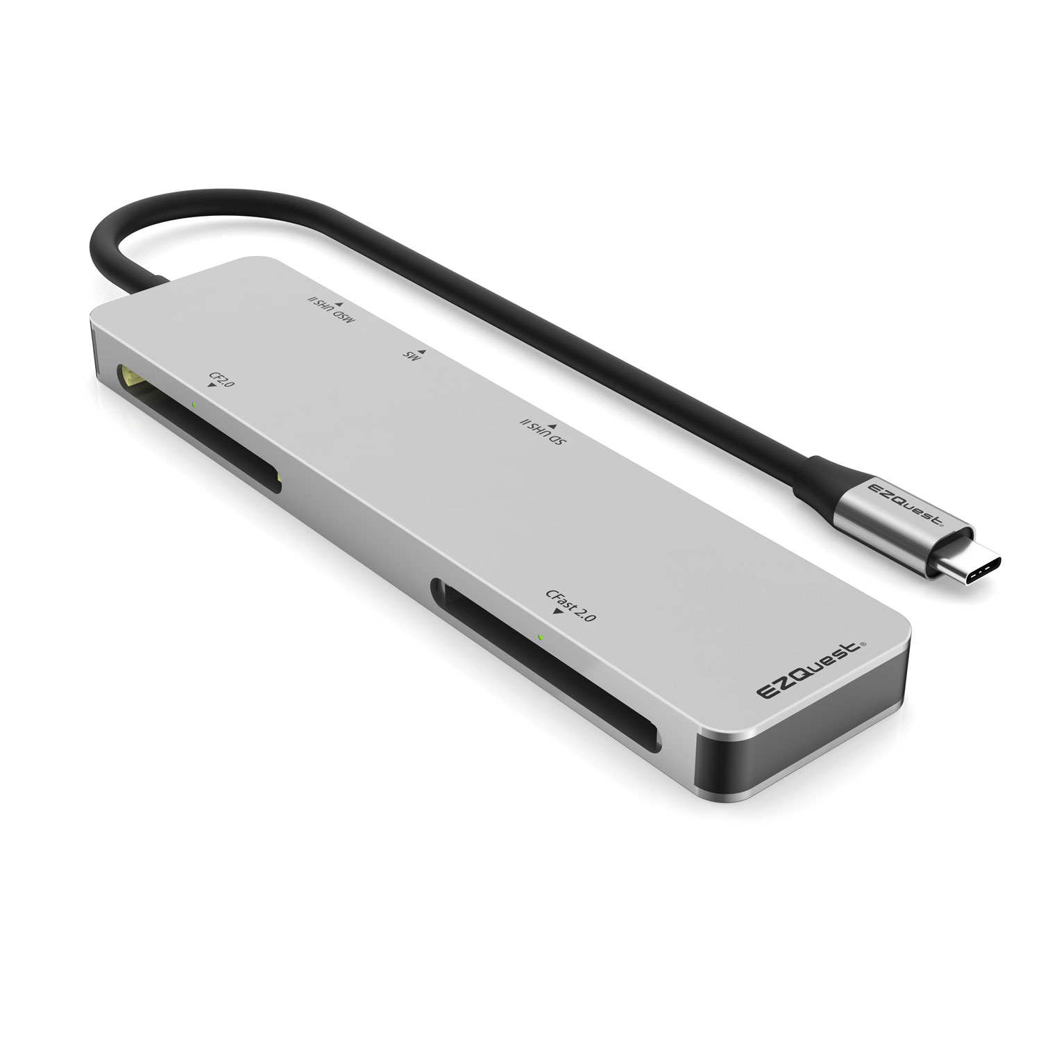 USB-C CFast 2.0 Card Reader 5 Ports with UHS II SD/Micro SD Simultaneous read and write