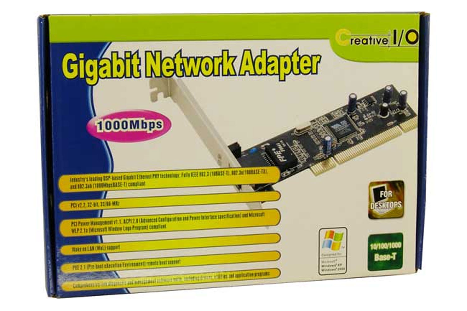 SYBA PCI 32-Bit, 10/100/1000 Gigabit Network Card SY-VIA-GA