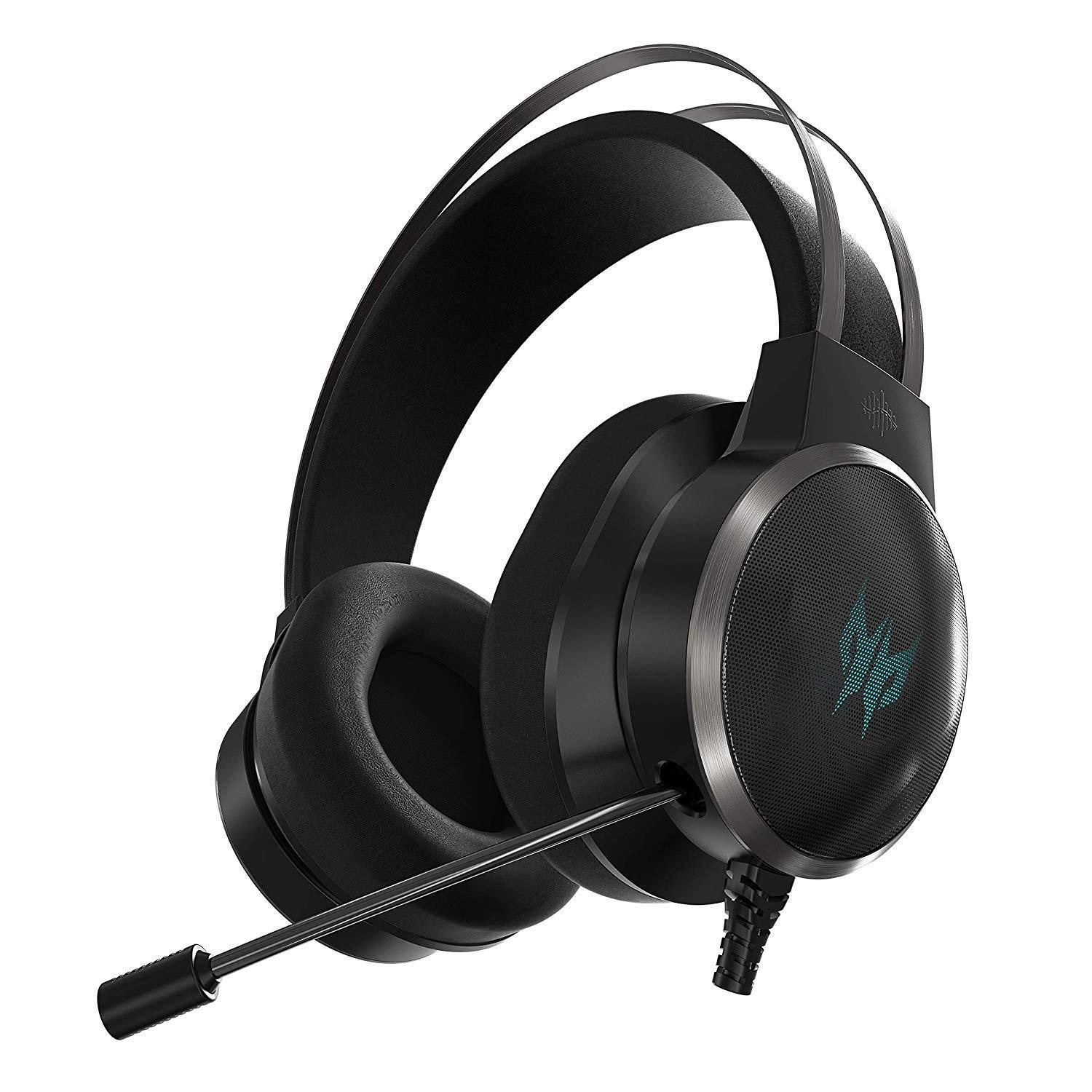 Acer Predator Galea 500 Gaming Headset, EQ Controller, 3D soundscape Technology, Virtual 7.1 Surround Sound and Gyro Sensor Built-in for Best VR Experience, Black (NP.HDS1A.003)