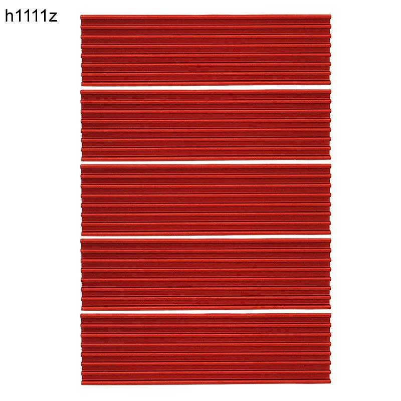 5PCS M.2 Heatsink SSD Aluminium Alloy PCI E NVMe M.2 2280 SSD Heatsinks Radiator PC Cooling Heat Dissipation Radiator Red Color