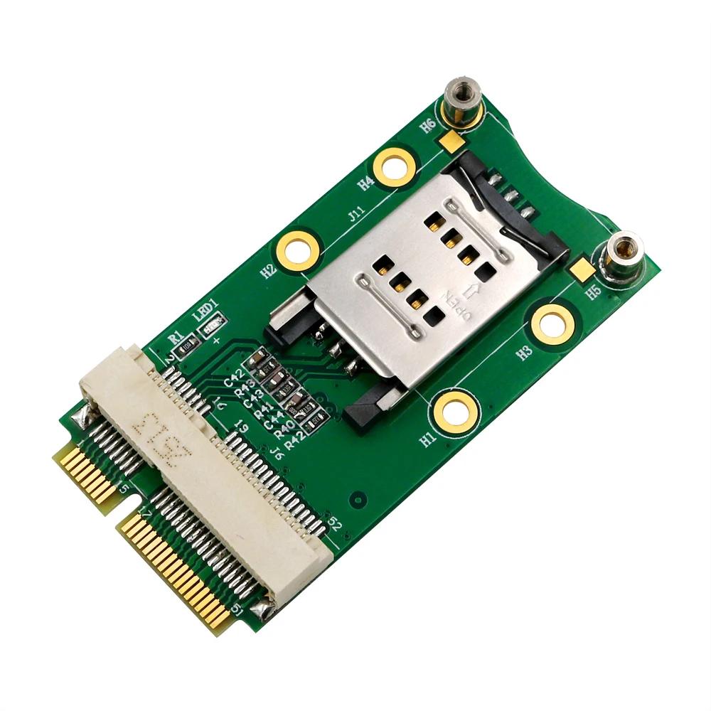 Mini PCI Express Adapter Mini PCI E Riser Card MINI PCIE to MINI PCI E Expansion Card SIM Card Slot for 3G/4G WWAN LTE GPS Cards