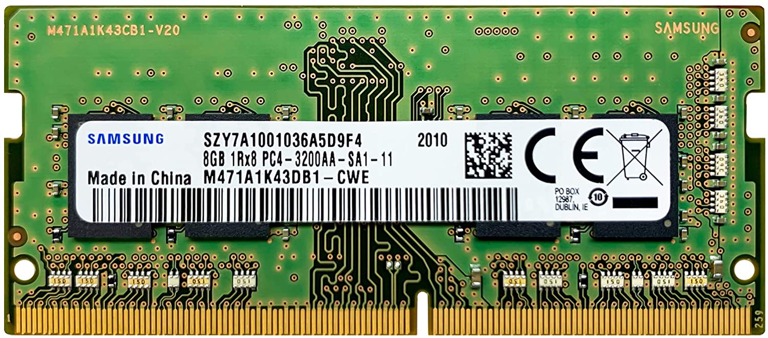 SAMSUNG 16GB Kit (8GBx2) M471A1K43DB1-CWE DDR4-3200 SODIMM PC4-25600 Single Rank x8 Module