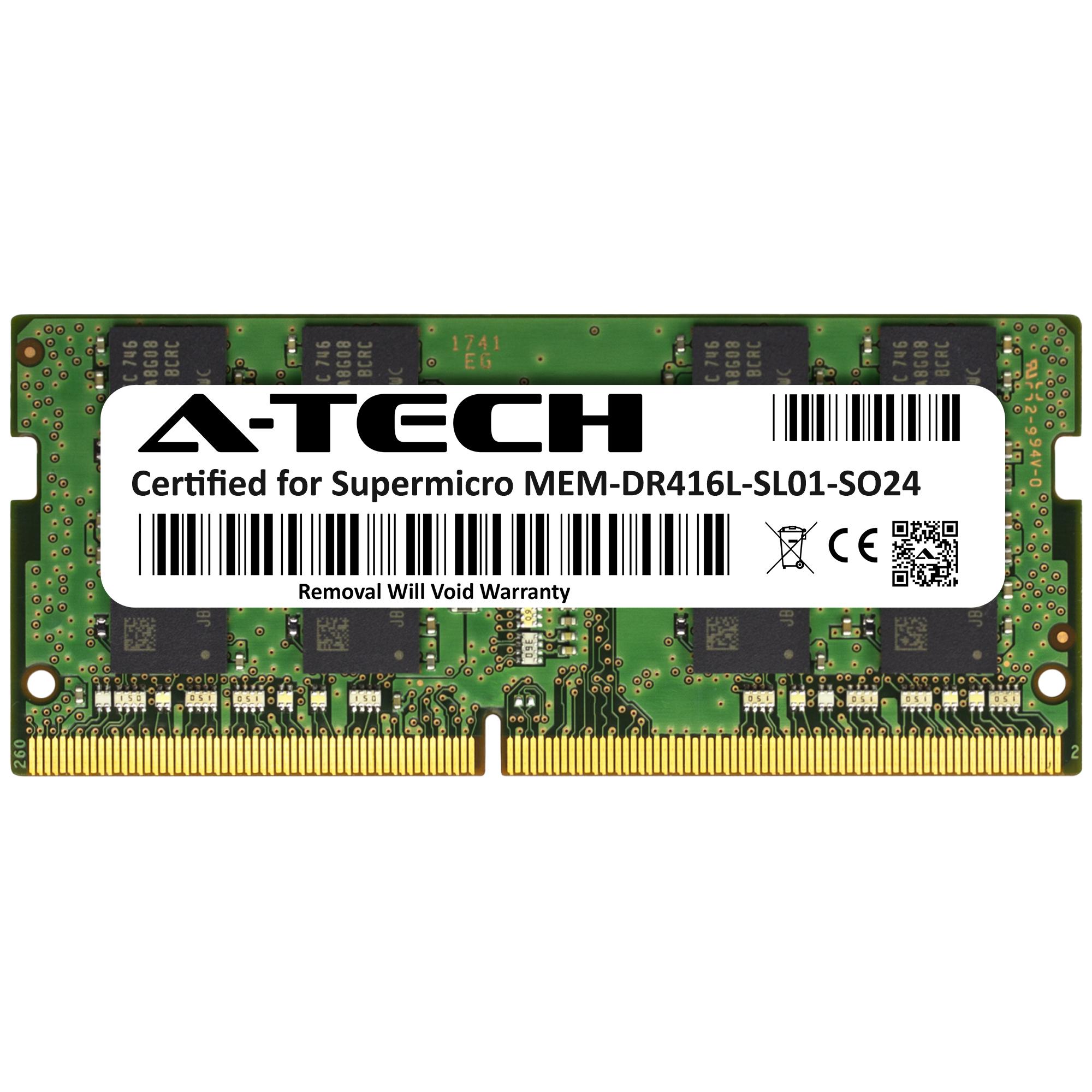 Supermicro Certified MEM-DR416L-SL01-SO24 | Samsung 16GB PC4-19200 DDR4 2400MHz 2Rx8 Non-ECC SODIMM 260-Pin Laptop Memory RAM