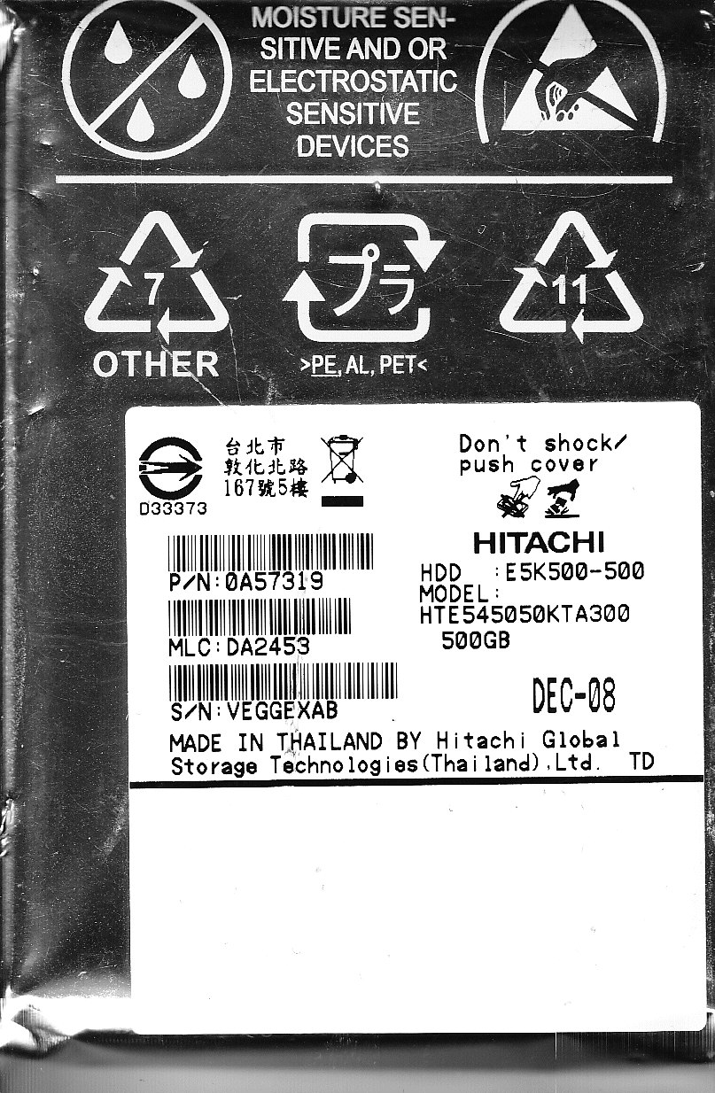 Hitachi GST 5400 RPM 8MB Cache SATA 3.0Gb/s 2.5″ Internal Notebook Hard Drive