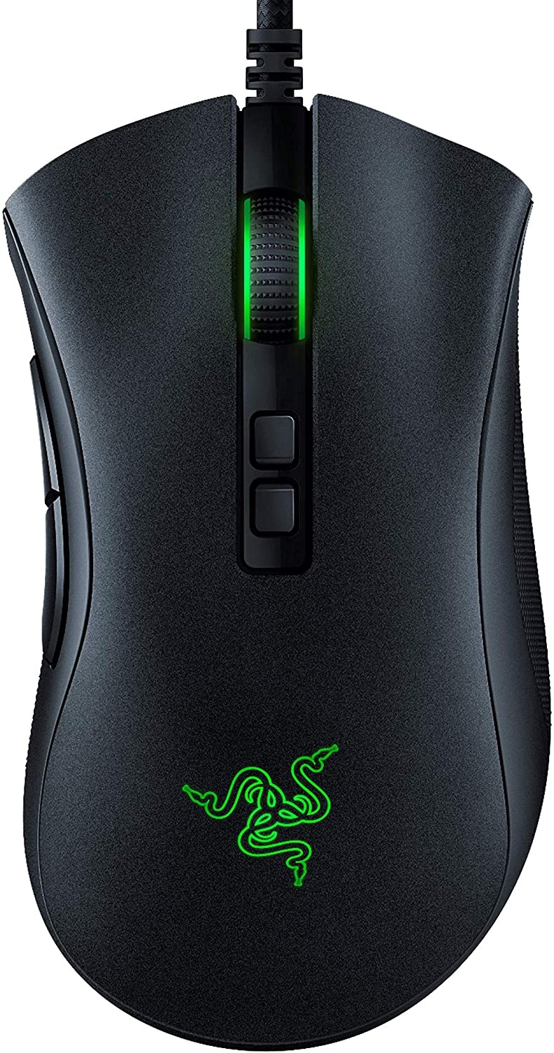 DeathAdder v2 Gaming Mouse: 20K DPI Optical Sensor — Fastest Gaming Mouse Switch — Chroma RGB Lighting — 8 Programmable Buttons — Rubberized Side Grips — Classic Black