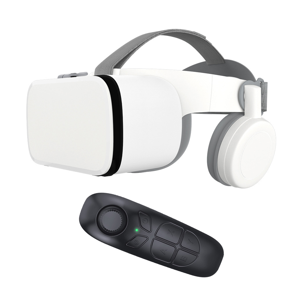 VR Headset Wireless Bluetooth Gaming VR Bundle with Headphone Rechargable for Iphone Android Virtual Reality Advanced