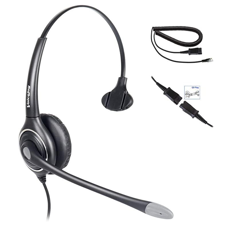 Ear Noise Canceling Headset for Call CenterOffice with QD Cable for All Cisco 6000 7800 and 8000 Series Phones and Also Models 7940 7941 7942 7945 7960 7961 7962 7965 7970 8841