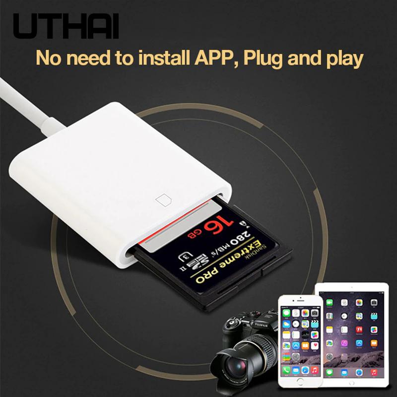 C27 Lightning to SD Adapter For SLI Camera SD Memory Card Reader Support IOS13  For iPhone 6 7 8 11 X XR 7 8  Converter