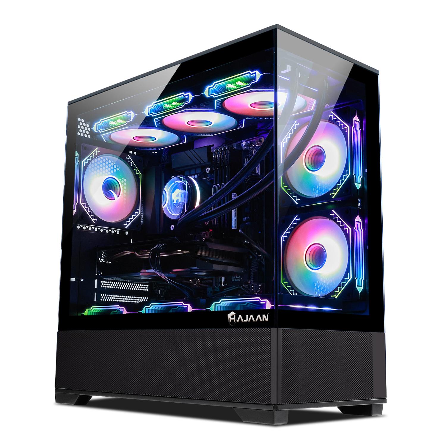 HAJAAN SuperX Gaming PC  Liquid Cooled — Intel i7 12700F — GeForce RTX 4060 8GB — 32GB DDR4 — 2TB NVMe SSD — Windows 11 Pro — WiFi — Bluetooth — Mechanical Keyboard Mouse