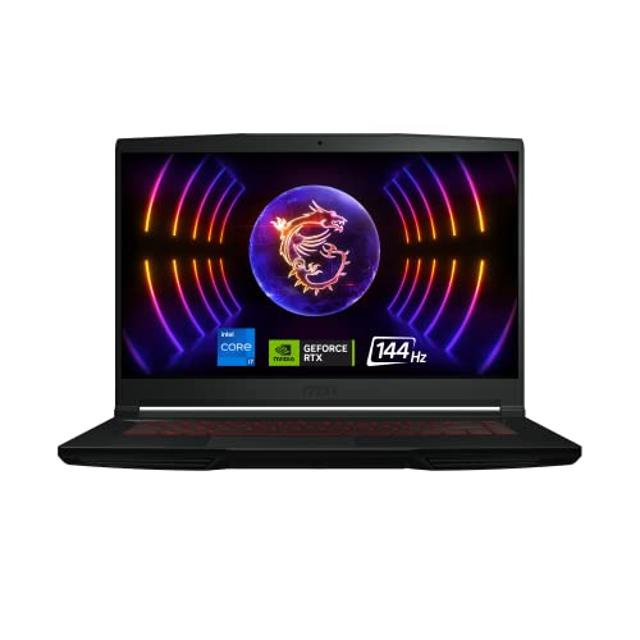 MSI Thin GF63 15.6″ 144Hz Gaming Laptop: Intel Core i7-12650H, NVIDIA GeForce RTX 4050, 16GB DDR4, 512GB NVMe SSD, Type-C, Cooler Boost 5, Win11 Home: Black 12VE-066US