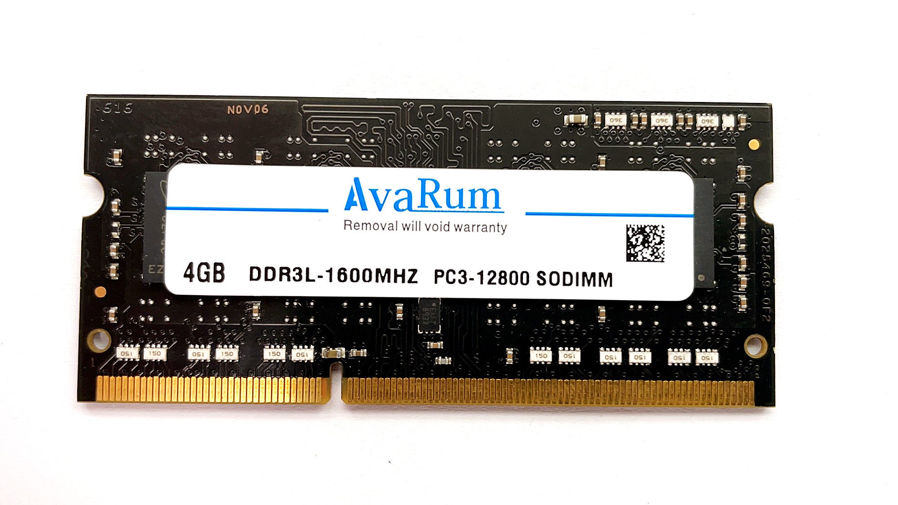 4GB DDR3L-1600Mhz (PC3L 12800) SODIMM 1Rx8 Black Memory for Laptops by Avarum Ram