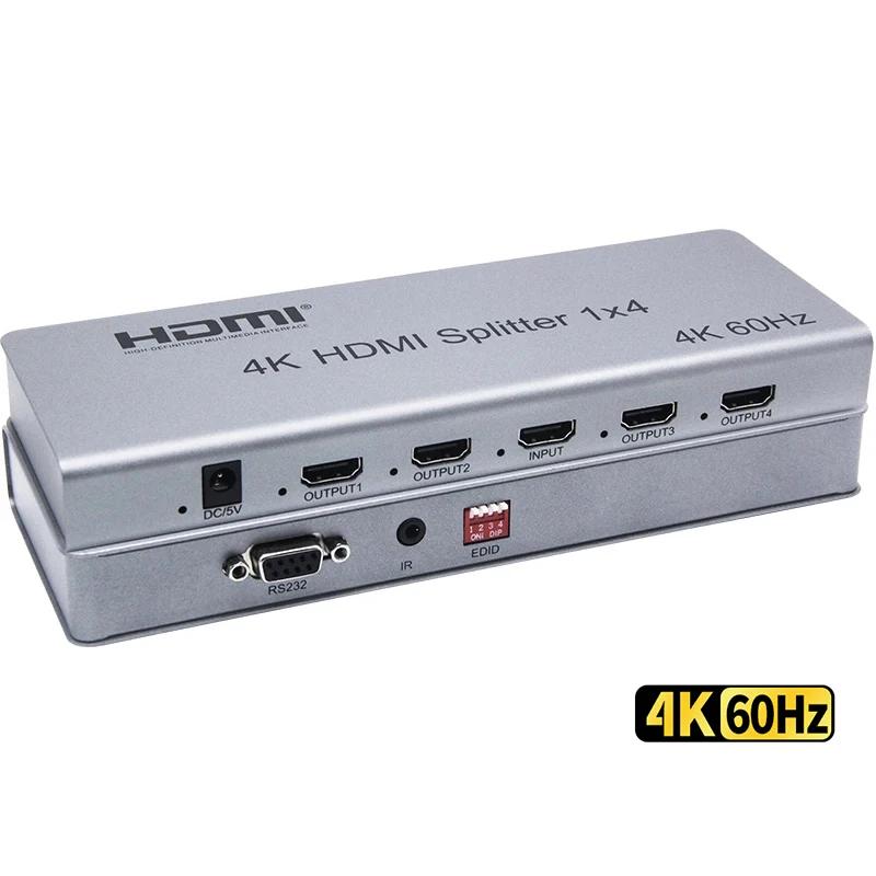 HDMI 2.0 4K 60Hz 1 в 4 Splitter — Разветвитель сигнала для камер, ПК, ТВ