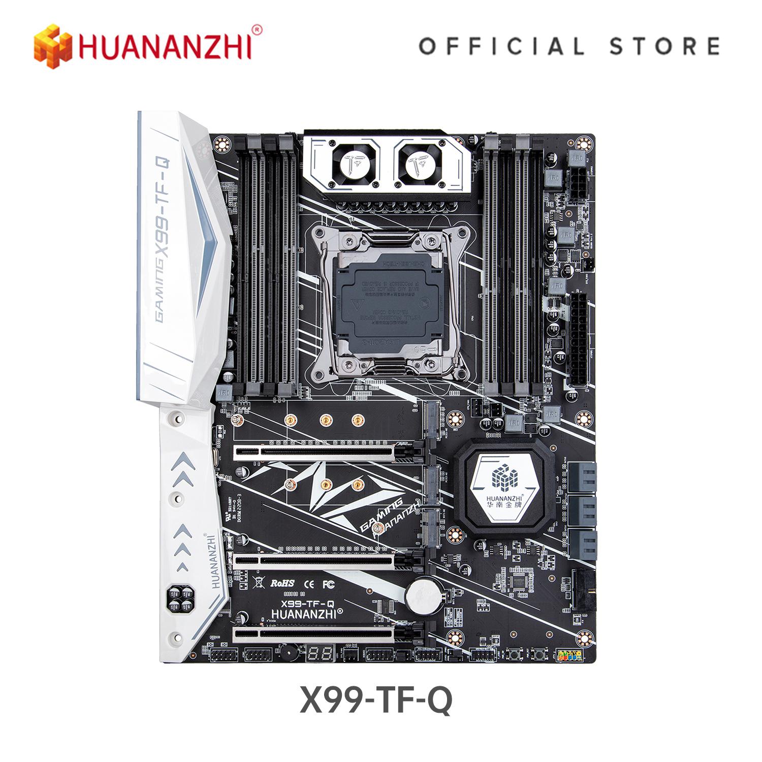 HUANANZHI X99 TF Q X99 Motherboard Intel with XEON E5 2666 V3 MOS FAN DDR3 DDR4 RECC memory combo kit set NVME SATA 3.0 USB3.0