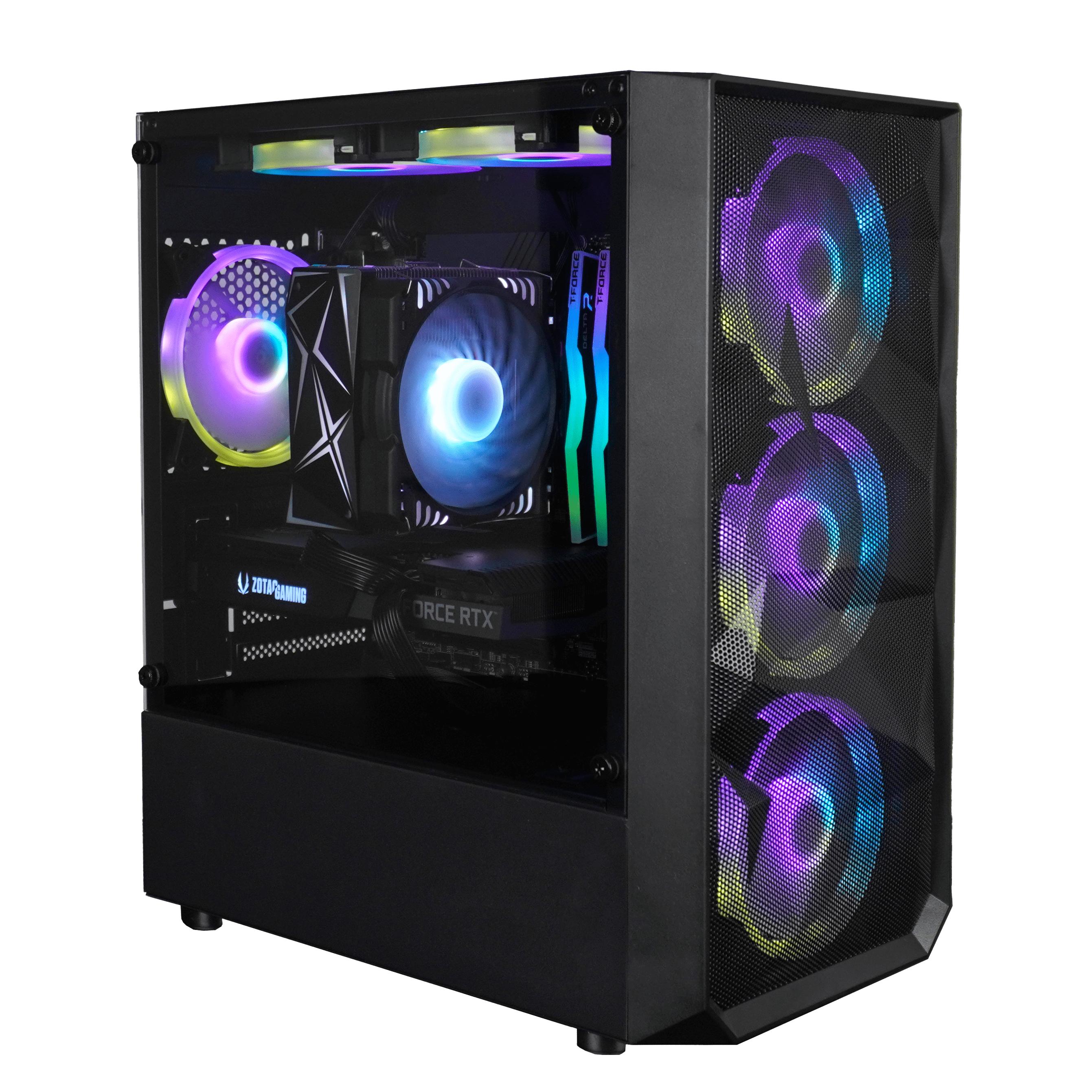 HyperRage Gaming PC — Intel Core i5-12600K (3.7GHz), NVIDIA GeForce RTX 3070, DDR4-3200 RGB 32GB, 1TB NVMe M.2 SSD, Windows 11, WiFi, Xtreme VR