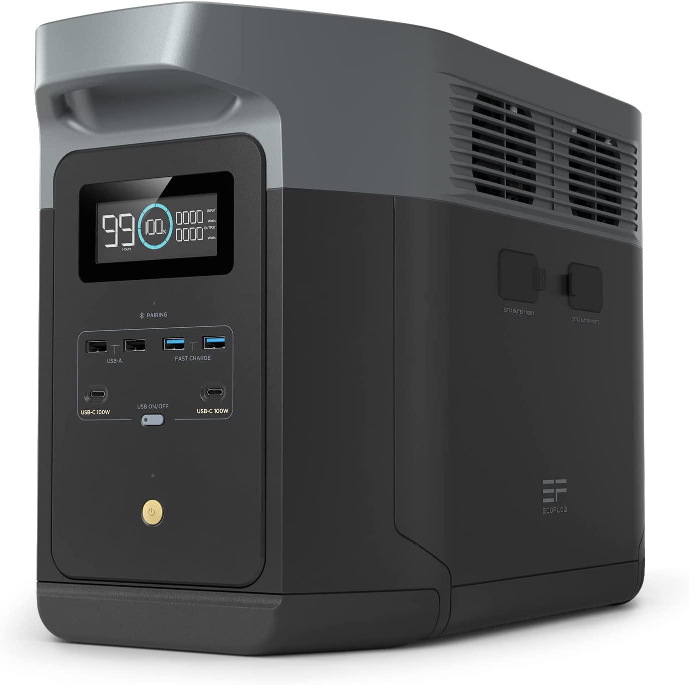 ECOFLOW Delta 2 Max – Портативная электростанция 2400W, 2048Wh, LFP