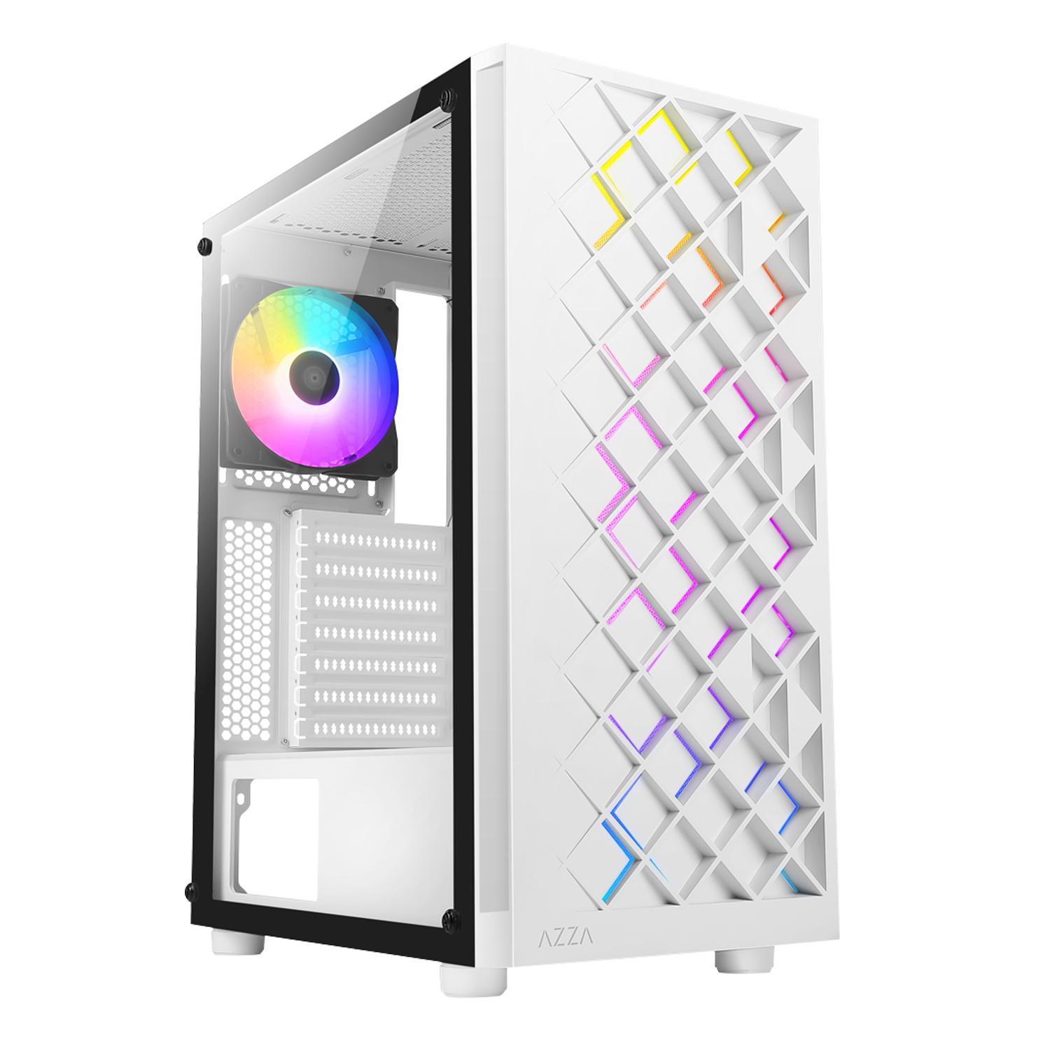 Корпус для ПК AZZA Spectra 280W — Стильный ATX Mid Tower с закаленным стеклом