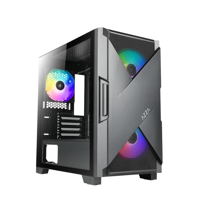 AZZA XANDER 150 / Mid-Tower PC Case / Supports up to 340mm GPU / Accommodates up to 7 x 120mm Fans / Black