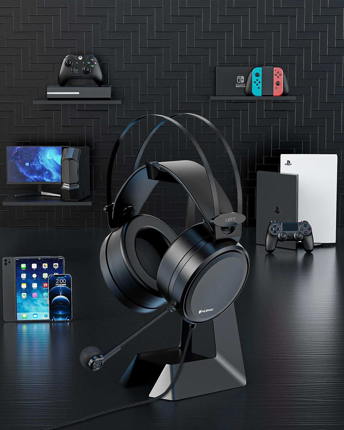 NUBWO Gaming headsets PS4 N7 Stereo Xbox one Headset Wired PC Gaming Headphones with Noise Canceling Mic Over Ear Gaming Headphones for PC MAC PS4 PS5 Switch Xbox one Adapter Not Included 1 Server360