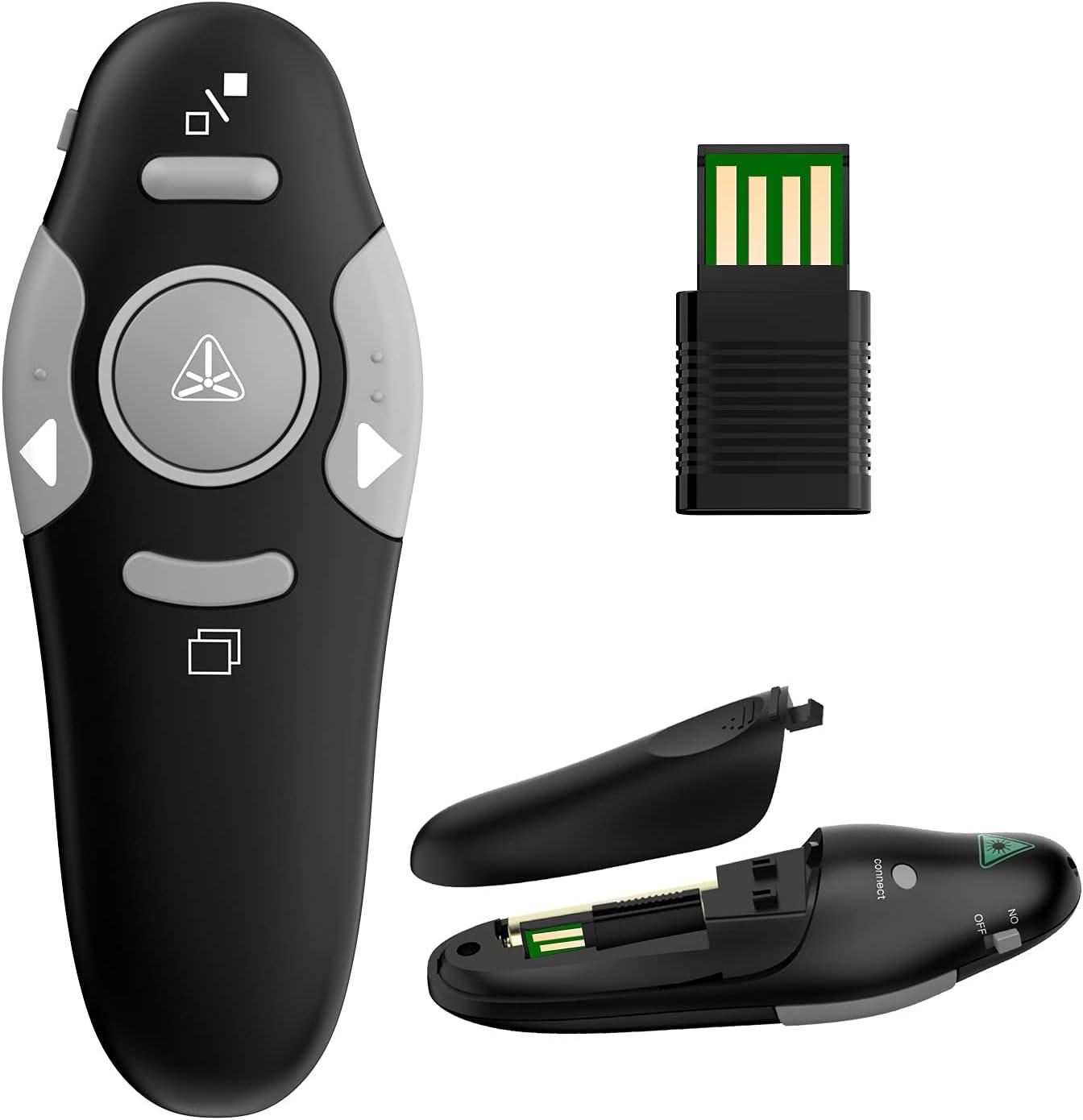 Presentation Clicker Wireless Presenter Remote Clicker for PowerPoint Presentation Remote PPT PowerPoint Clicker Slide Clickers for Mac/Windows/Linux Computer/Laptop Google Slide/PPT/Keynote