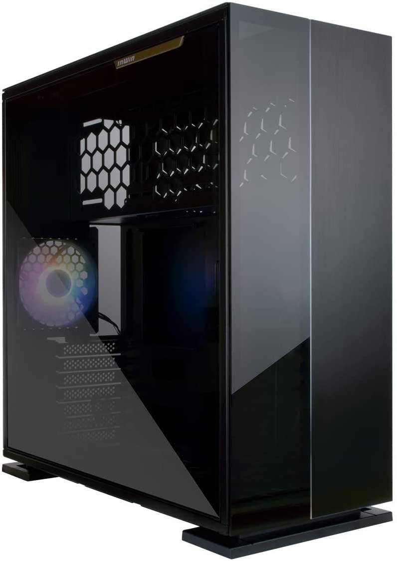 IN WIN IW-315BLK-1AL120 Aluminum & Glass Front Panel ATX Middle Tower Case