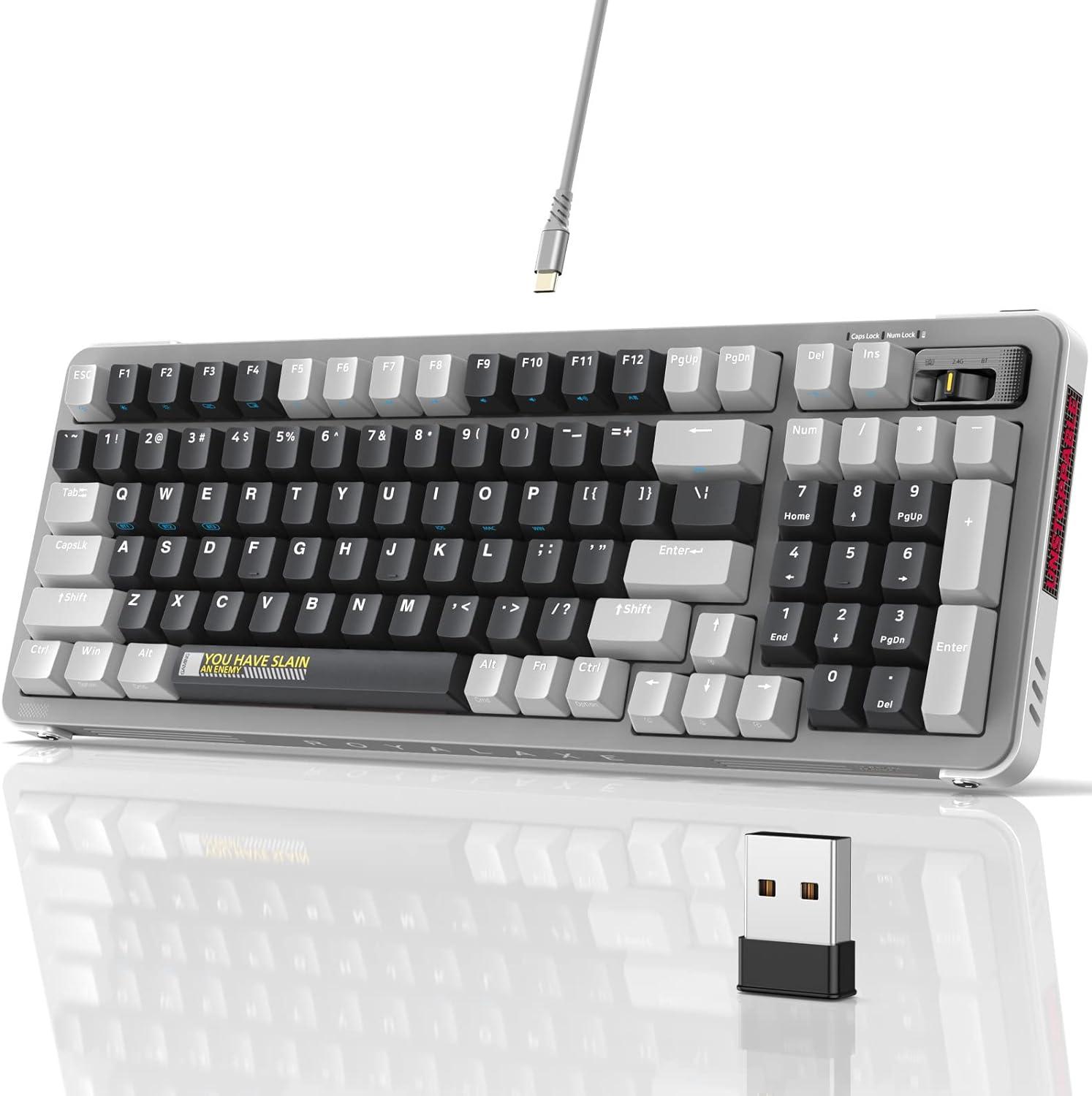 Механическая игровая клавиатура 98 Keys с RGB подсветкой — Wanderer Gray