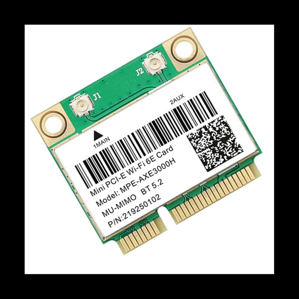 MPE-AXE3000H Card 6E 2400Mbps Mini PCI-E Card for BT 5.2 802.11AX 2.4G/5G/6Ghz Wlan Network Card