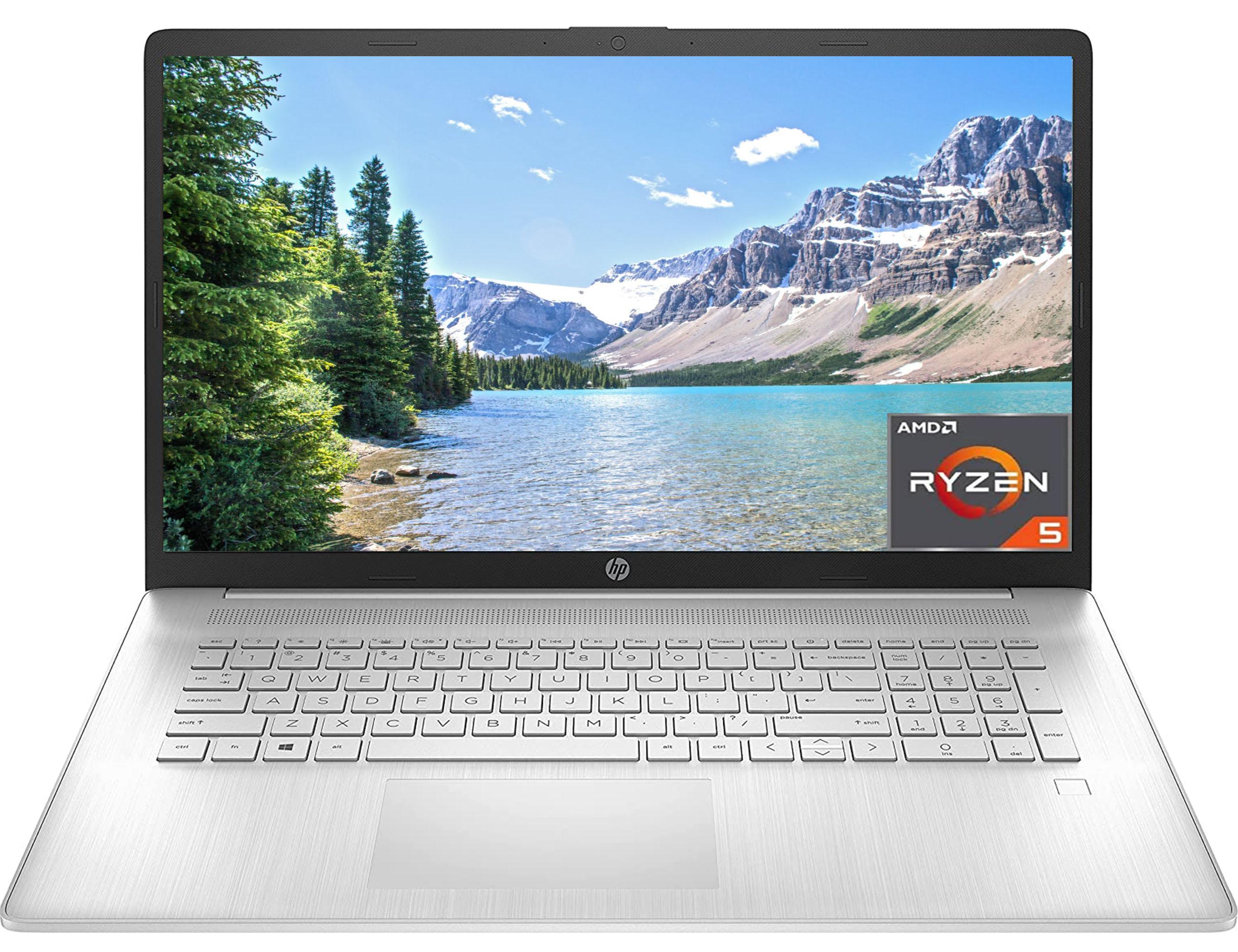 Newest HP 17 Business Office Laptop, 17.3 FHD (1920 x 1080), AMD Ryzen 5 5500U(Beats Intel i5-1135G7), 16GB DDR4  1TB PCIe SSD, Fingerprint, HDMI, Windows 11
