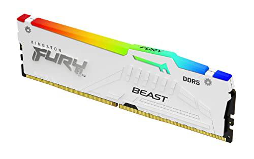 Kingston 32GB 5200MT/s DDR5 CL40 DIMM FURY Beast White RGB XMP