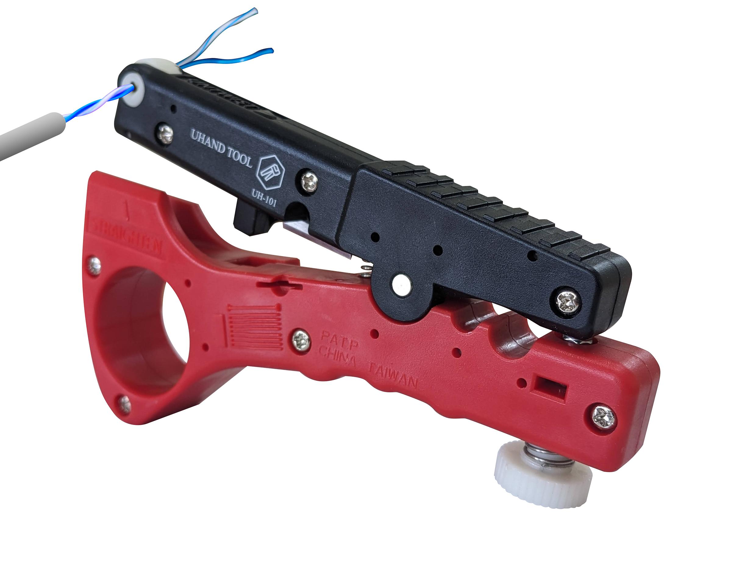 UHAND TOOL Universal Network Wire Stripping Tool for Cat5e, Cat 6, Cat 6a, Cat7, Cat 8 — Professional Wire Stripper, Untwister, Straightener and Cutters — UTP, STP, SFTP Cable Stripper Tool