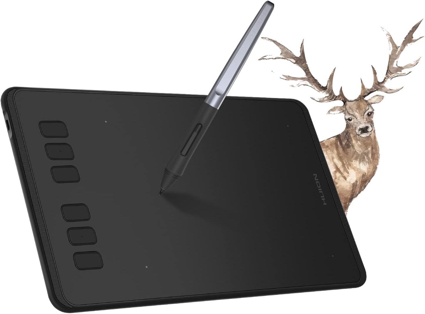 Drawing Tablet HUION Inspiroy H640P Graphics Tablet with Battery-Free Stylus 8192 Pressure Sensitivity 6 Hot Keys, 6 x 4inch Pen Tablet for Digital Art, Design & Animation, Work with Mac, PC & Mobile