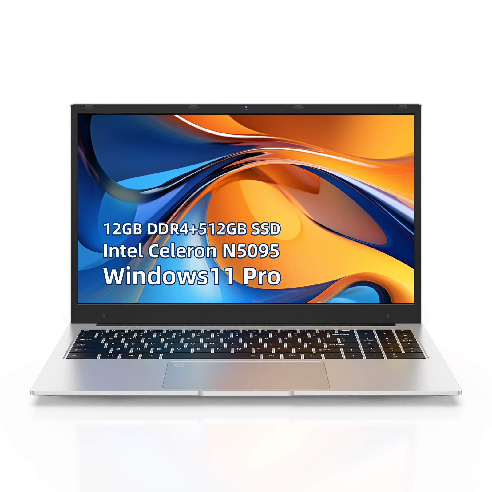 JSHIX Gaming Laptop, 15.6   FHD 1080P IPS Display, Intel N5095 CPU 2.60GHz, 16GB RAM, 512GB SSD,M.2 Windows 11 Home,,Full Size Keyboard with Fingerprint Reader,Bluetooth 4.2,WIFI 2.4G/5G, 3.5 lbs 12GB