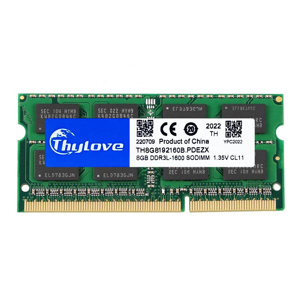 Thylove DDR3L 4GB 8GB 1600MHz 1.35V PC-12800 Laptop Memory Notebook RAM 204-Pin 8GB