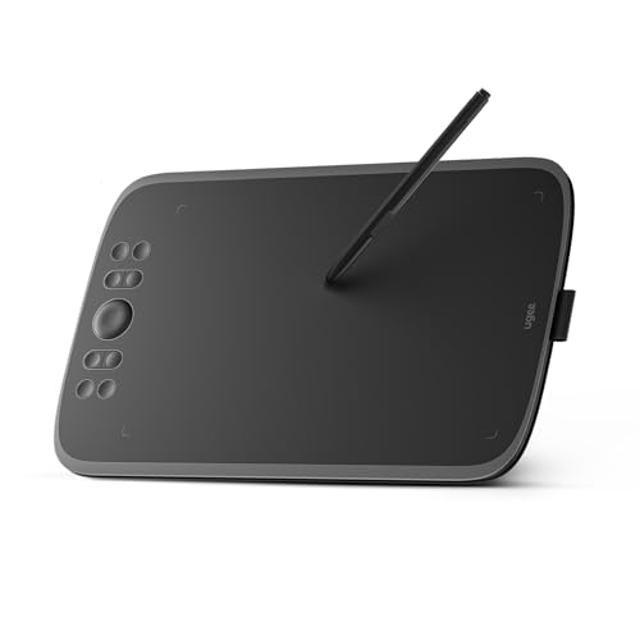 UGEE M908 10×6.25inch Drawing Tablet,Graphics Tablet with 8 Hot Keys & Scroll Wheel, Battery Free Stylus of 8192 Levels Pressure Sensitivity Drawing Pad Compatible with Windows/Mac/Android Art Tablet