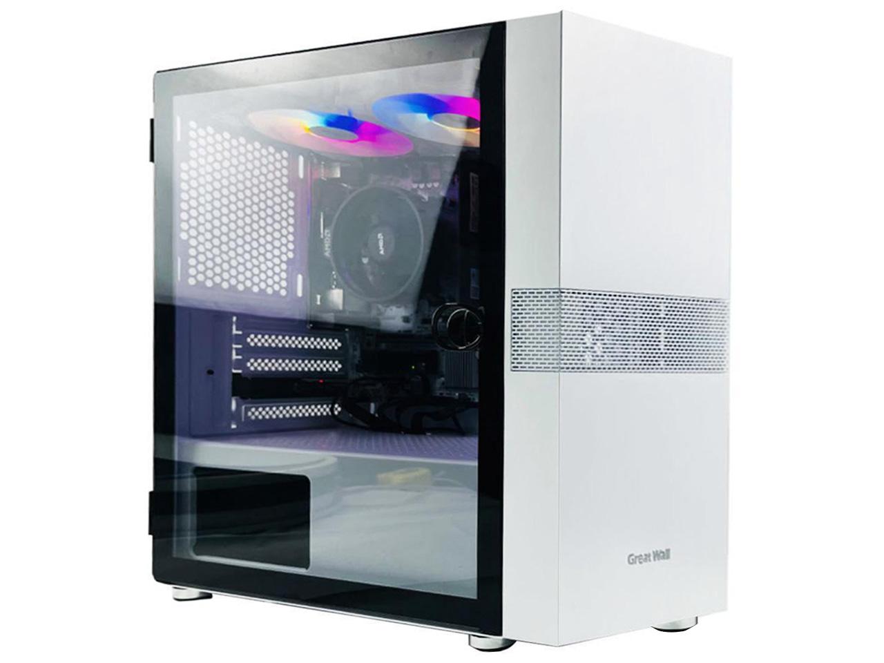 Synvisus — Gaming Desktop PC, Intel 4-core i5 up to 3.7GHz, 16GB RAM, RX 580 8G, 512G SSD WiFi,Windows 10 home,Gaming PC