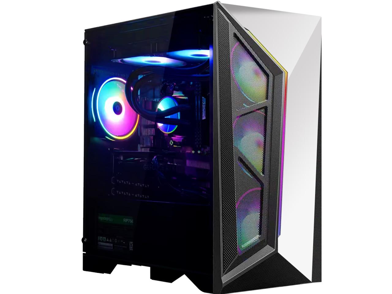 Synvisus Gaming PC Desktop Ryzen7 5700X (8 Core up to 4.6GHz 7nm) 32GB DDR4 1TB SSD NVMe , NVIDIA RTX4060Ti ,B550, 650W  PSU,  Wi-Fi, Windows 11 Home 64-bit,gaming pc