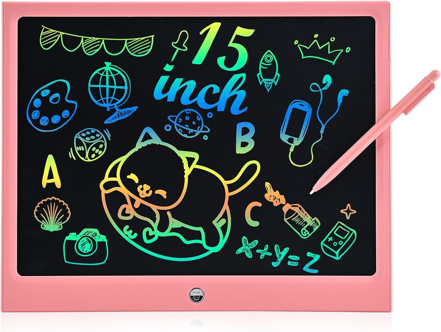 LCD Writing Tablet for Kids Toddler Toys, 15 Inch Drawing Board, Doodle Board Gifts for Kids,Kids Toy Christmas Birthday Gift, Drawing Tablet for 3 4 5 6 Years Old Toddler Boys Girls