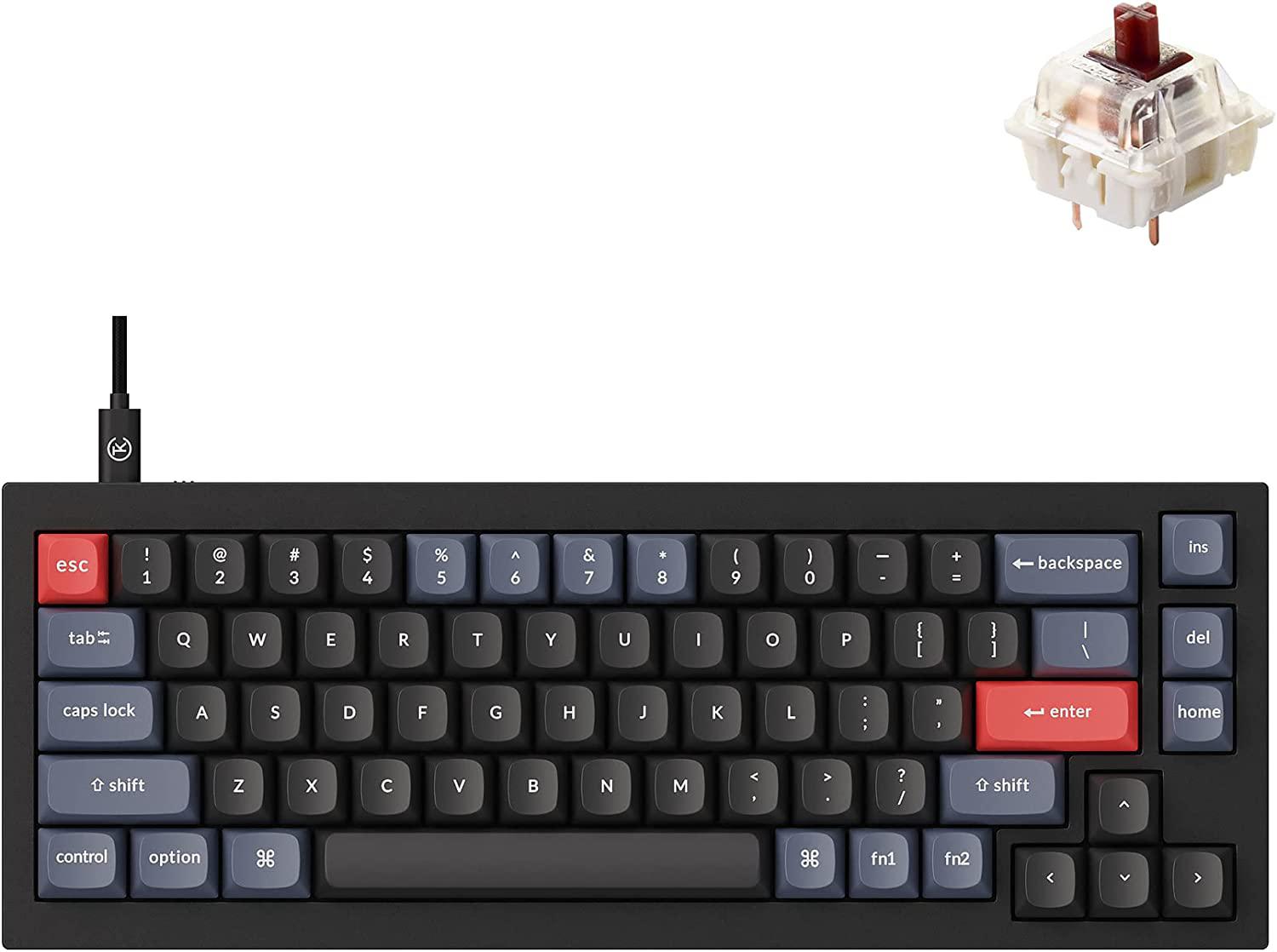 Keychron Q2 – Механическая клавиатура с программированием QMK/VIA, алюминиевый корпус, Hot-Swappable G Pro Brown Switch