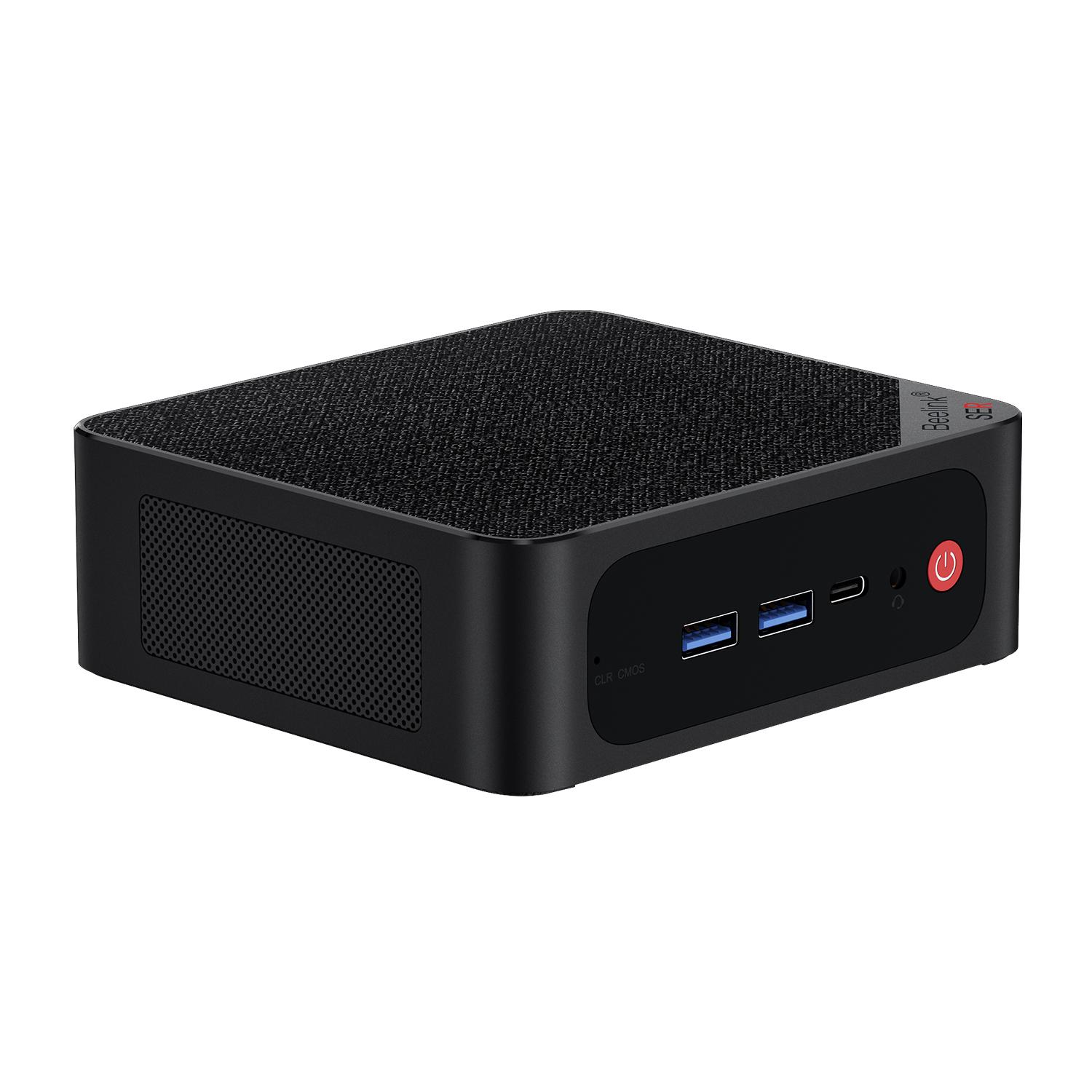 Beelink SER5 MAX 5800H Mini PC,AMD Ryzen 7,32GB DDR4 RAM 1TB NVMe M.2 SSD,Triple 4K 60Hz Display,1000Mbps Ethernet