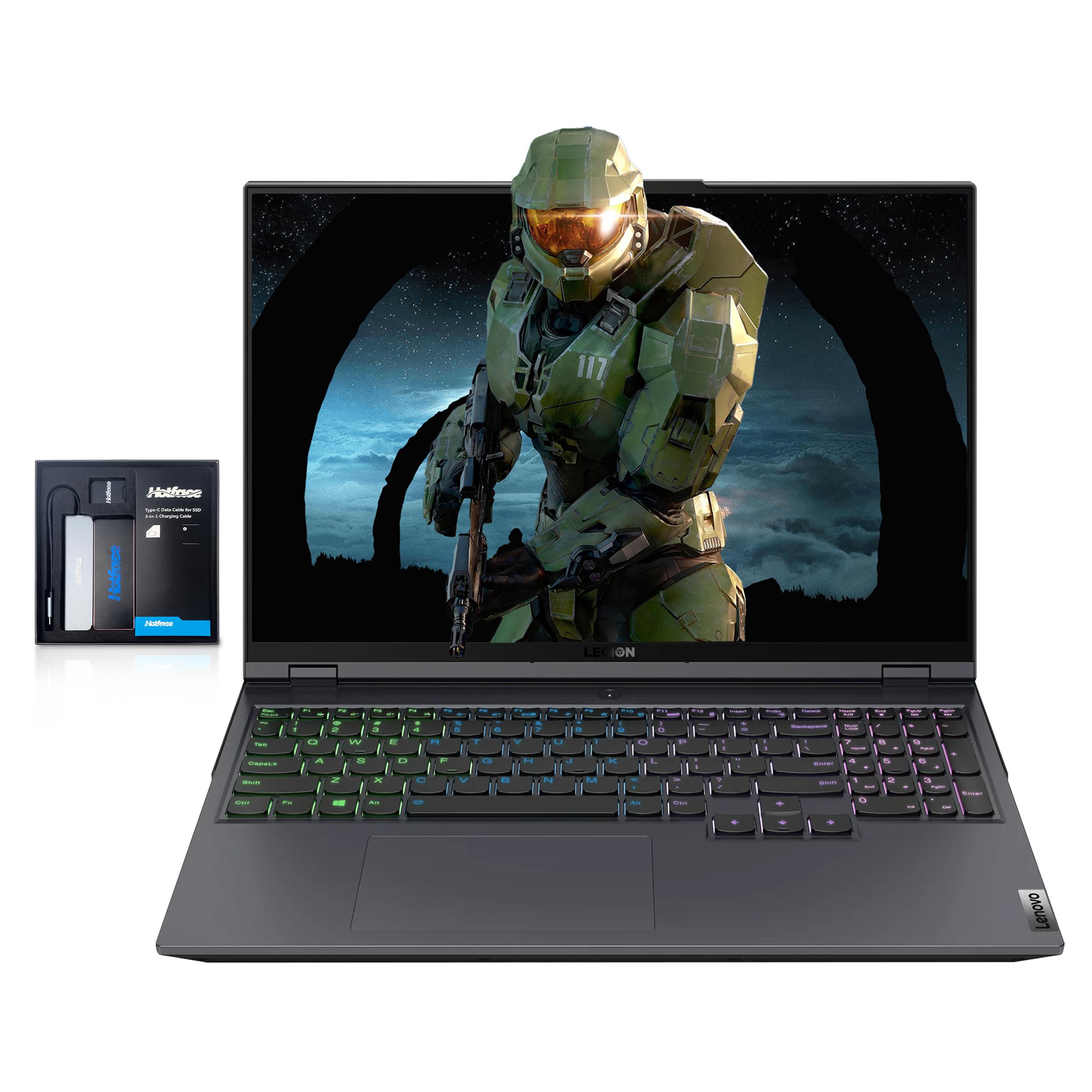 Lenovo Legion 5 Pro 16″ QHD 165Hz Gaming Laptop, AMD Ryzen 7 5800H, 32GB RAM, 1TB PCIe SSD, NVIDIA GeForce RTX 3070, Backlit Keyboard, 720P Webcam, Grey, Win 11 Pro, 128GB Hotface Extension Set